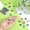SUPERFINDINGS 48Pcs 8 Colors Alloy Enamel Connector Charms ENAM-FH0001-38-3