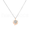 Heart Butterfly Clover Pendant Necklace UZ2087-3-1