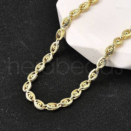 Eye Brass Link Chain Necklaces NJEW-M108-16G-1