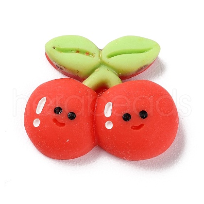 Cartoon Opaque Resin Cherry Cabochons RESI-Q218-01A-1