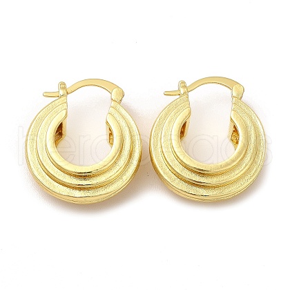 Rack Plating Brass Moon Hoop Earrings for Women EJEW-G342-14G-1
