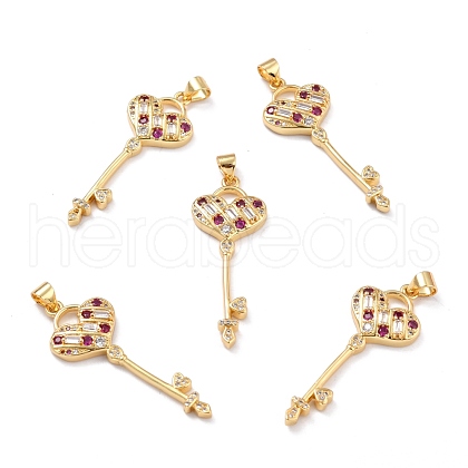 Brass Micro Pave Cubic Zirconia Pendants ZIRC-L100-061G-1