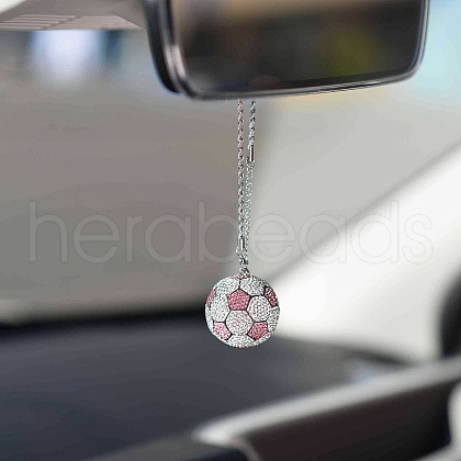 Rhinestone Football Pendant Decorations PW-WG1051D-01-1