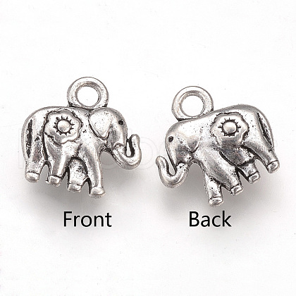 Tibetan Style Alloy Charms TIBEP-T002-84AS-RS-1
