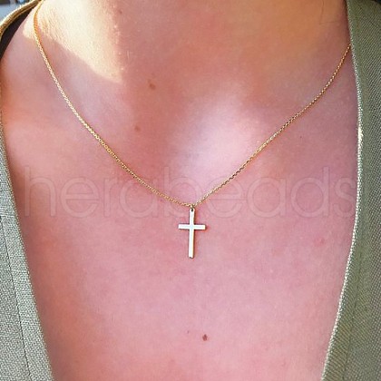 Cross Alloy Pendant Necklaces WGAF0E8-20-1