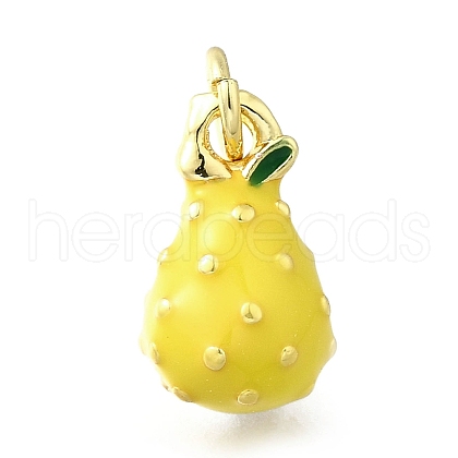 Brass with Enamel Charms KK-Q066-01G-G-1