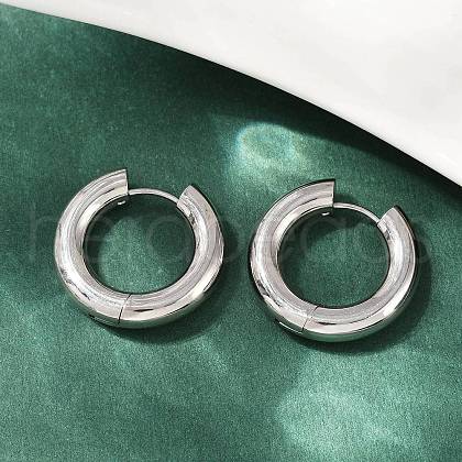 202 Stainless Steel Polishing Hoop Earrings EJEW-M106-02P-04-1
