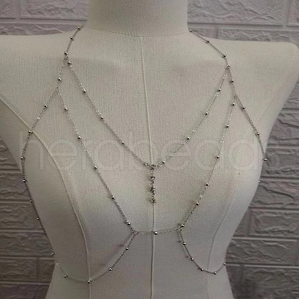 Alloy Crystal Rhinestone Tassel Bikini Sexy Body Chains for Beach Party FS-WG856A8-04-1