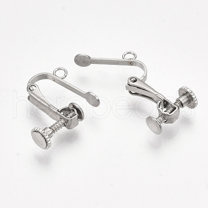 304 Stainless Steel Screw Clip Earring Converter STAS-S079-82-1