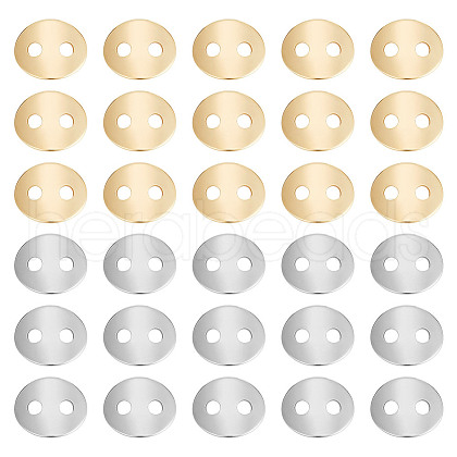 Unicraftale 2-Hole 304 Stainless Steel Sewing Buttons STAS-UN0003-94-1