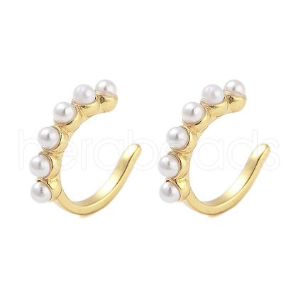 Brass Cuff Earrings for Women EJEW-E310-02G-1