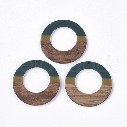 Resin & Walnut Wood Pendants RESI-S358-96G-1