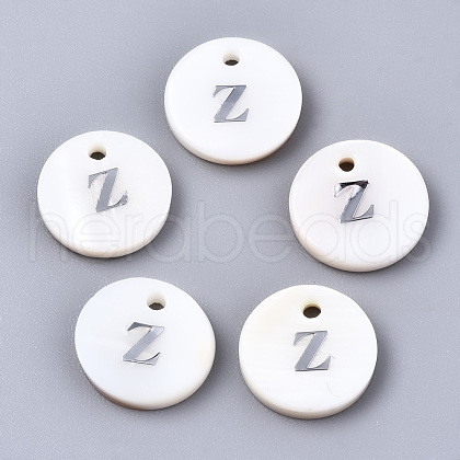 Natural Freshwater Shell Pendants SHEL-Q018-01A-Z-P-1