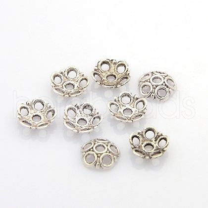 Tibetan Style Alloy Bead Caps LF9832Y-1