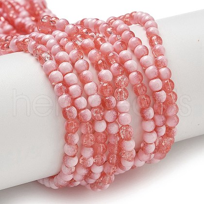 Crackle Glass Beads Strands X1-GLAA-U001-4mm-13-1