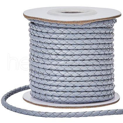 SUNNYCLUE 1 Roll 10M Round Braided Cowhide Cords WL-SC0001-03C-1