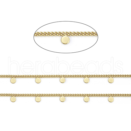 3.28 Feet Handmade Brass Curb Chains X-CHC-E020-06G-1