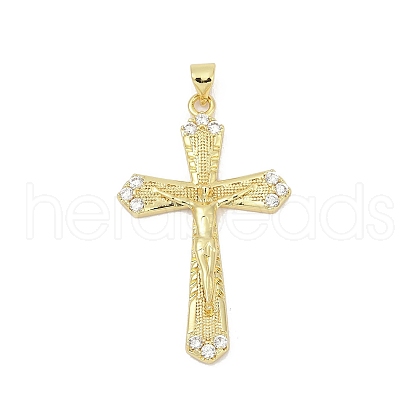 Brass Micro Pave Cubic Zirconia Pendants KK-D317-107G-1