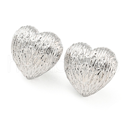 Rack Plating Brass Heart Stud Earrings EJEW-Q779-09P-1