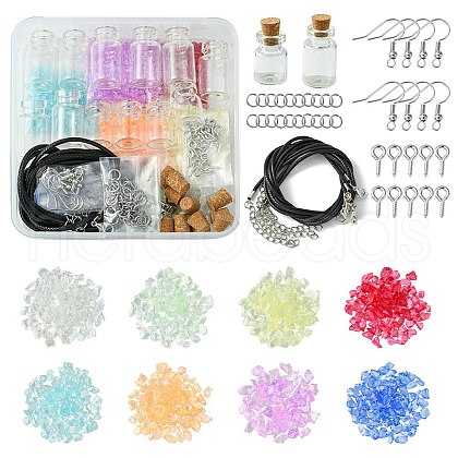 DIY Wish Bottle Earring Necklace Making Kit DIY-FS0005-52-1