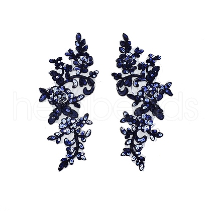 Leaves Polyester Embroidery Ornaments Accessories DIY-WH0281-11D-1