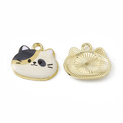 Painted Alloy Pendants PALLOY-P288-02G-02-1