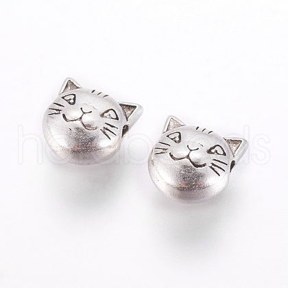 Tibetan Style Alloy Kitten Beads TIBEP-GC178-AS-NR-1