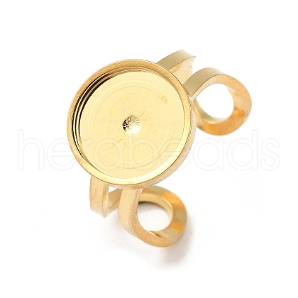 201 Stainless Steel Pad Ring Settings STAS-K278-07B-G-1
