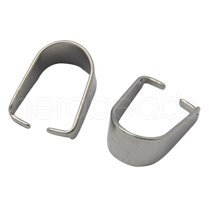 Tarnish Resistant 201 Stainless Steel Snap on Bails X-STAS-Q007-1-1