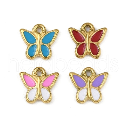 304 Stainless Steel Enamel Charms STAS-Z140-17G-1