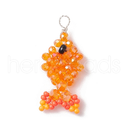Faceted Glass Pendants PALLOY-MZ00661-01-1