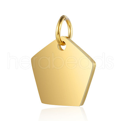 Ion Plating(IP) 304 Stainless Steel Stamping Blank Tag Charms STAS-I311-23G-1