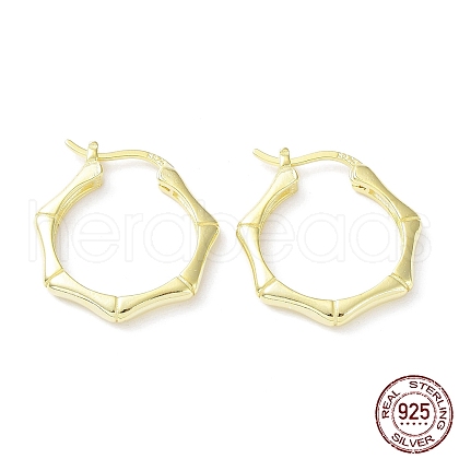 925 Sterling Silver Hoop Earrings EJEW-K258-08G-1