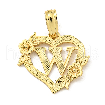Heart Brass Pendants KK-I714-04G-W-1