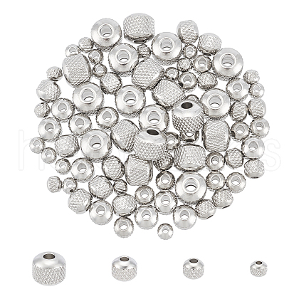 Unicraftale 80Pcs 4 Styles 201 Stainless Steel Spacer Beads STAS-UN0060-39-1