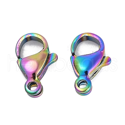 304 Stainless Steel Lobster Claw Clasps STAS-R135-03P-01-1