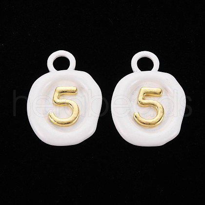 Spray Painted Alloy Pendants PALLOY-Q433-035C-RS-1