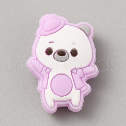 Bear Food Grade Eco-Friendly Silicone Focal Beads SIL-SZC0008-04E-1