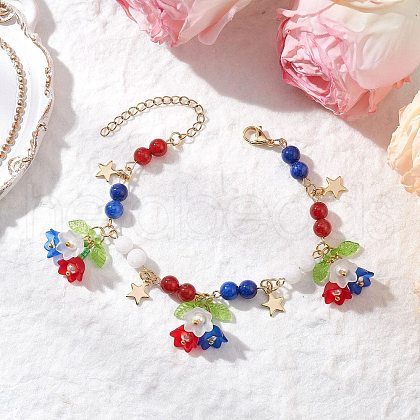 Acrylic Charm Bracelets for Women BJEW-MZ00181-1