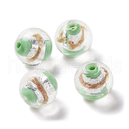 Handmade Silver Foil Lampwork Beads GLAA-Z001-05G-1