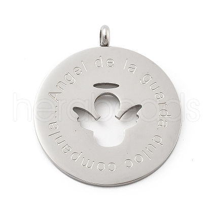 304 Stainless Steel Pendants STAS-F313-01P-1