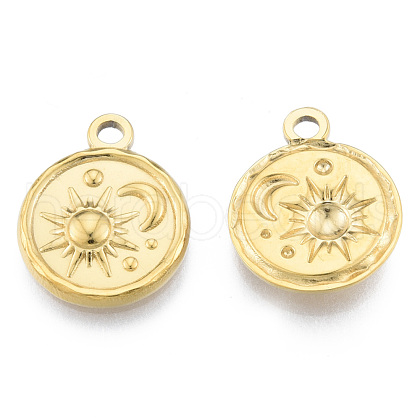 Ion Plating(IP) 201 Stainless Steel Pendants STAS-N098-182LG-1