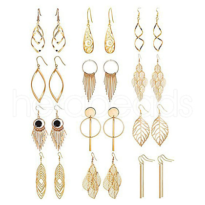 12Pairs Alloy Earring Sets FS-WGA2EC8-01-1