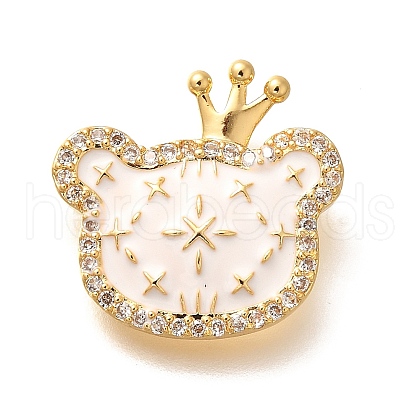 Brass Micro Pave Cubic Zirconia Pendents KK-R212-20G-03-1