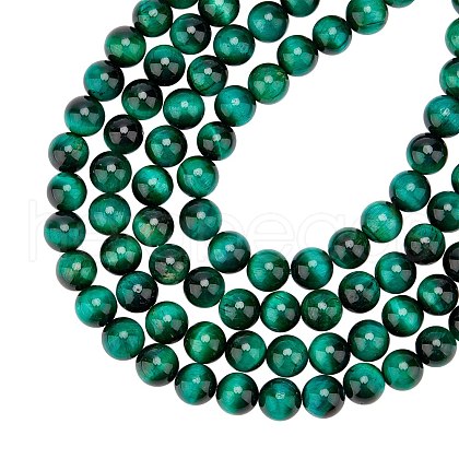 ARRICRAFT Natural Tiger Eye Beads Strands G-AR0002-60-1