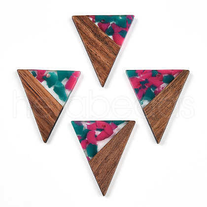 Resin and Walnut Pendants FIND-R051-01G-1
