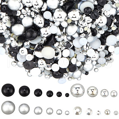 SUNNYCLUE 60G ABS Plastic Imitation Pearl Cabochons MRMJ-SC0001-27C-1