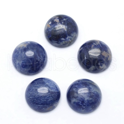 Natural Sodalite Cabochons X-G-P393-R45-10MM-1