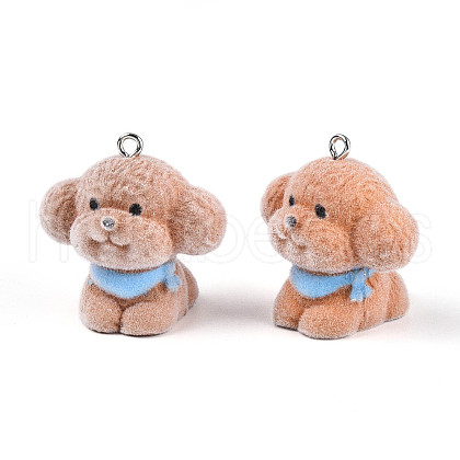 Flocky Resin Pendants FIND-A052-06A-1