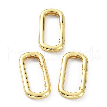Brass Keychain Clasps KK-B046-01G-1